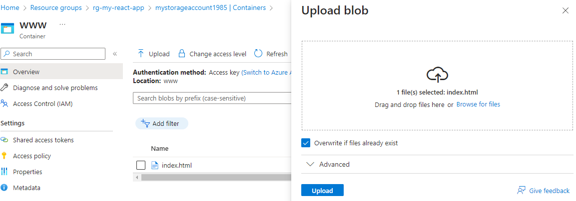 azure-storage-container-file-upload